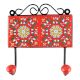 Red Ceramic Floral Tile Hook Online